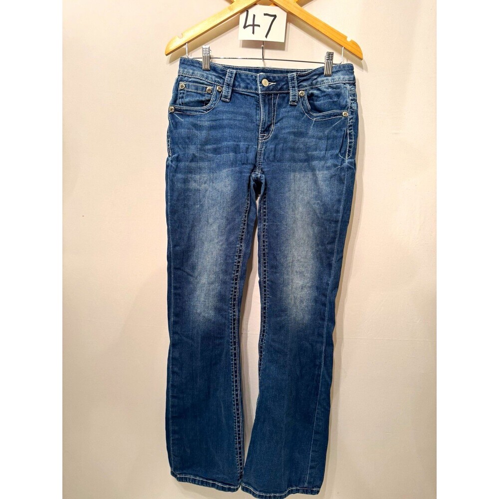 Shyanne Medium Wash Straight Leg Denim Jeans Blue 29 Regular Fit Pockets